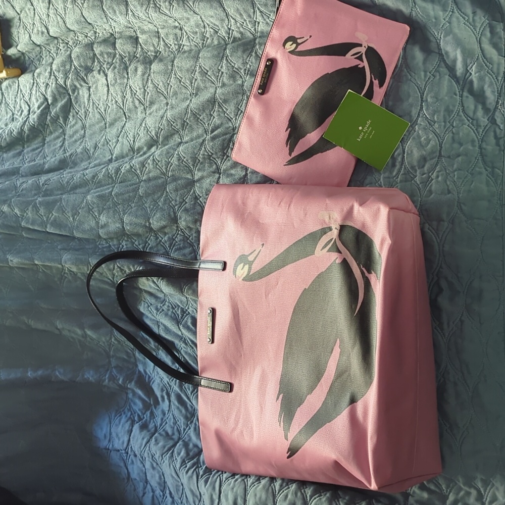 Kate Spade Tote set Pink Black Swan 🦢